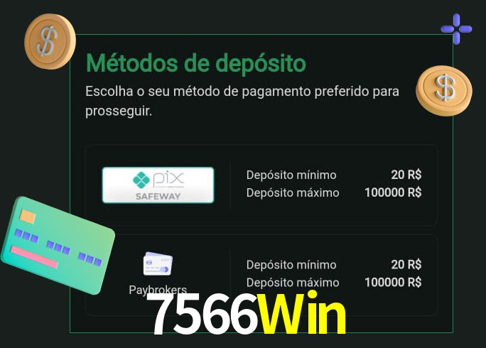 O cassino 7566Win oferece uma grande variedade de métodos de pagamento